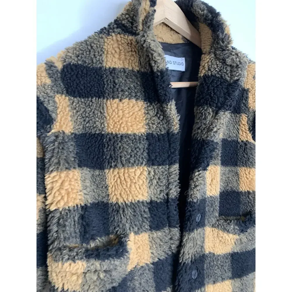 Stand Studio Marina Mini Plaid Jacket Black Nougat Kids 6YR
